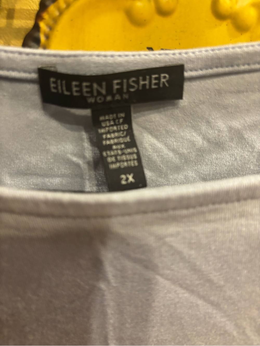 Eileen Fisher Pale Blue 3/4 Sleeve Boatneck Tunic - Picture 3 of 6